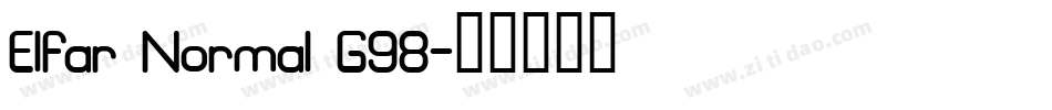 Elfar Normal G98字体转换